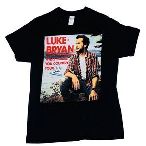 Luke Bryan Concert Shirt Adult Medium Black 2018 What Makes You Country Tour‎